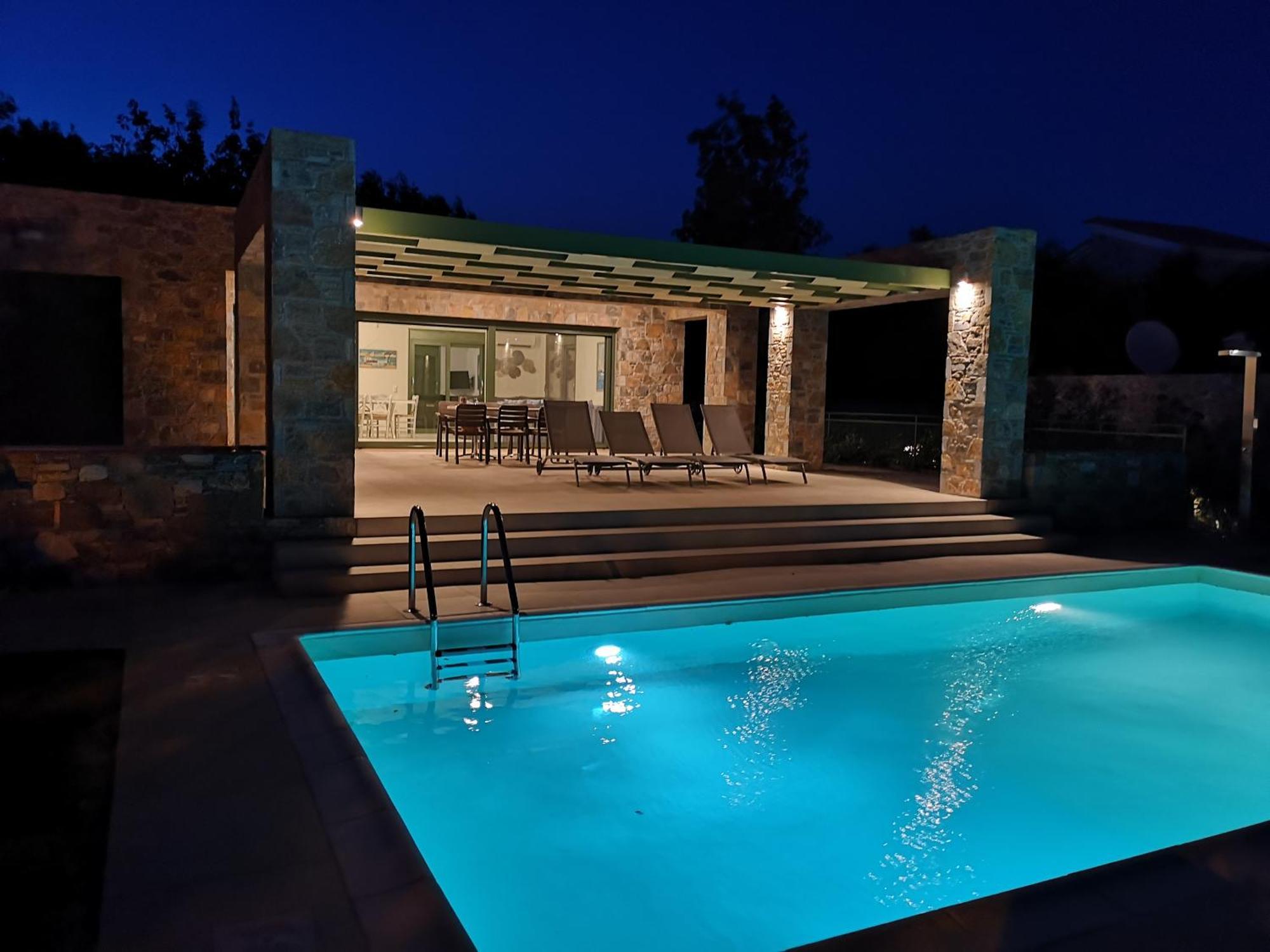 Вилла Ouzo Stone House 1 With Private Pool Пломарион Экстерьер фото