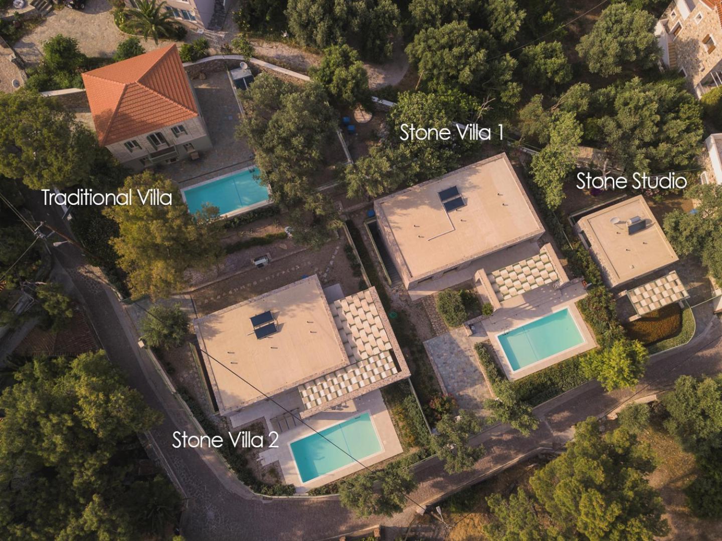 Вилла Ouzo Stone House 1 With Private Pool Пломарион Экстерьер фото